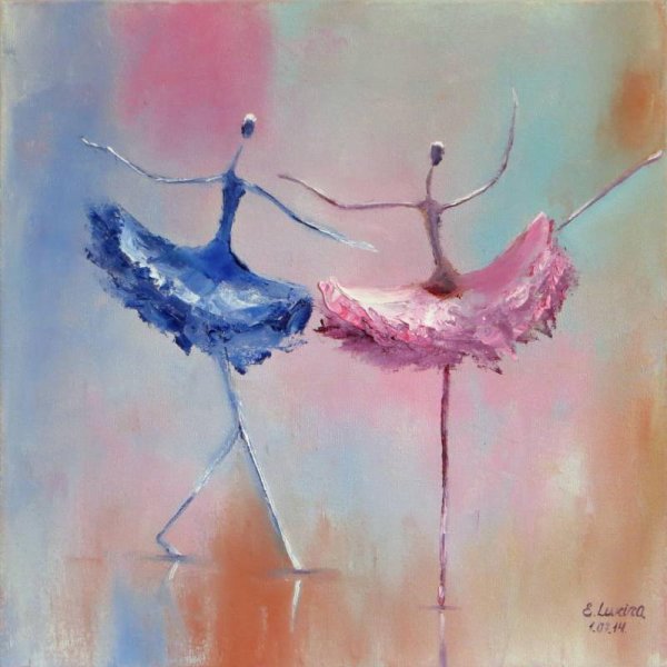 Балерина гуашью