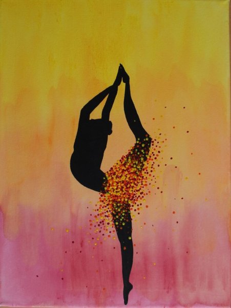 Живопись балерина акрил