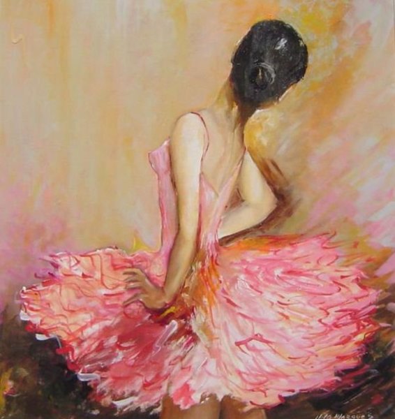 Балерина гуашью