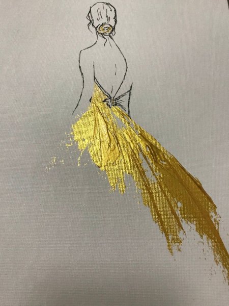 Балерина живопись с поталью