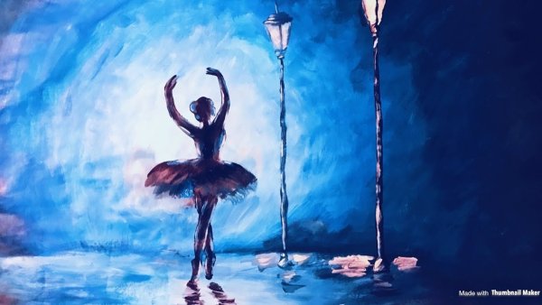 Балерина красками для начинающих