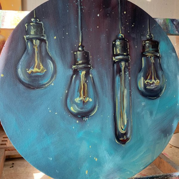 Лампа живопись