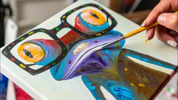 Детальный рисунок акрилом