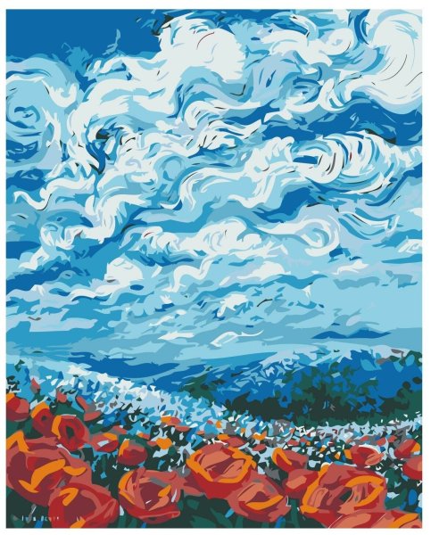 Небо масляными красками