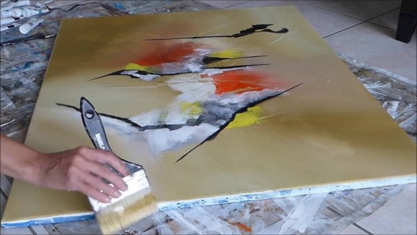 Рисование на оргалите акриловыми красками