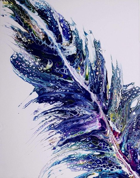 Перо красками