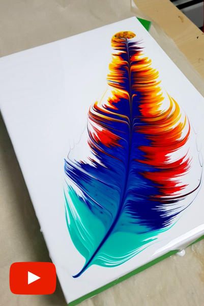 Перо красками