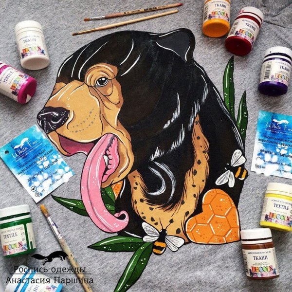 Роспись вещей акриловыми красками