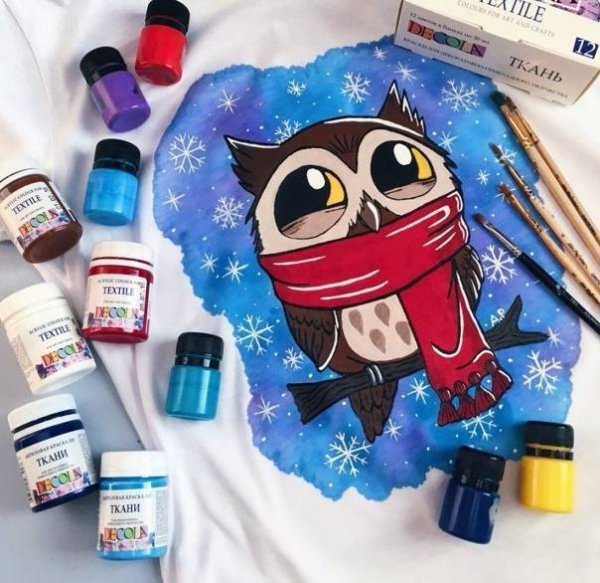 Идеи для росписи одежды акриловыми красками