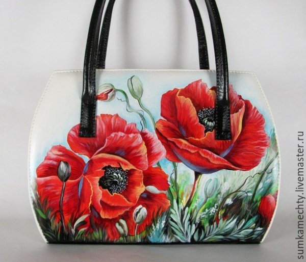 Роспись сумок акриловыми красками