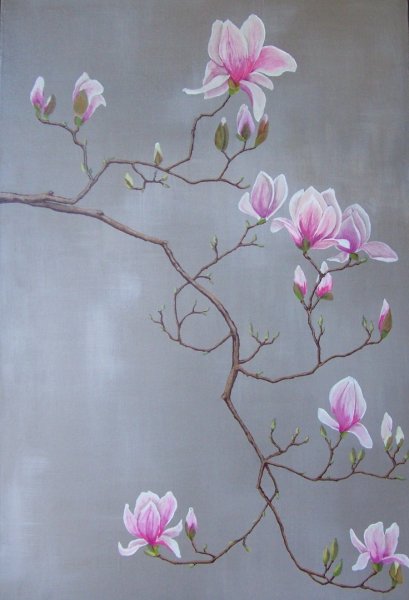 Магнолия Суланжа акрил холст