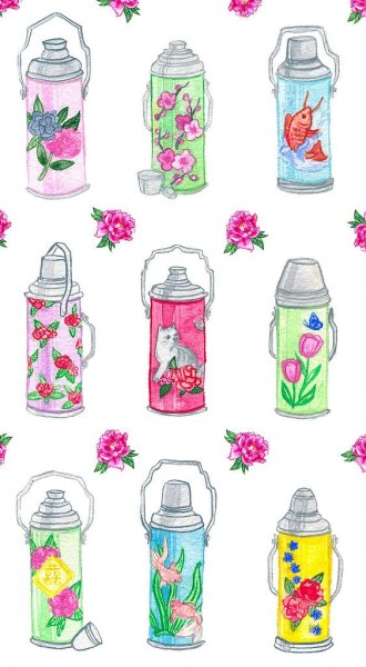 Термос картинка вектор