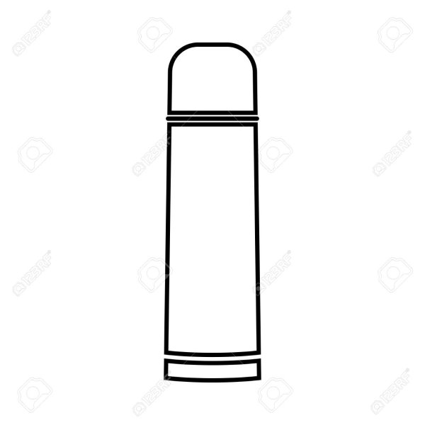 Термос для чая вектор