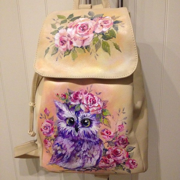 Роспись сумок акриловыми красками