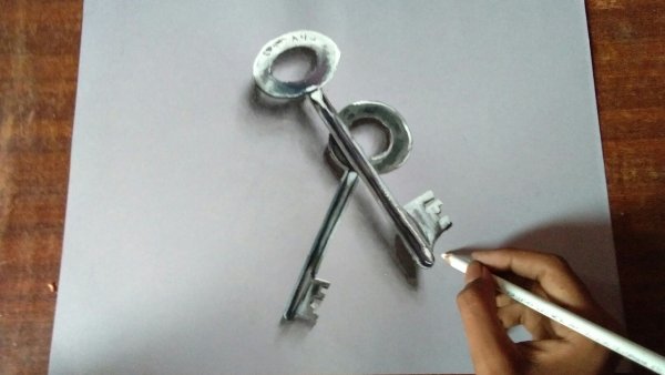 3д рисунок ключ