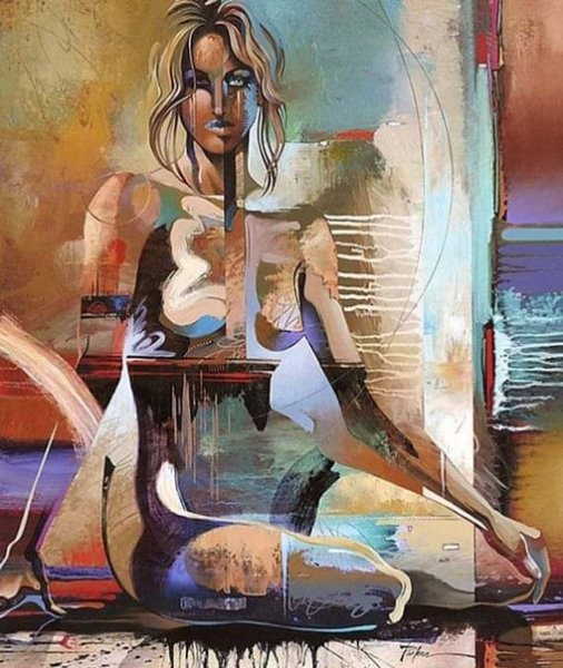 Абстрактная живопись женщины