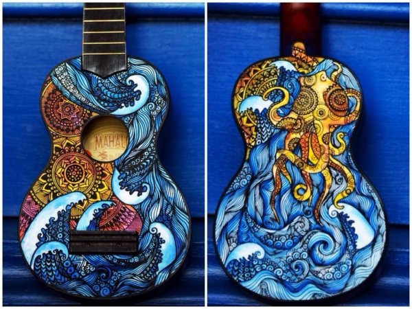 Разрисованная гитара