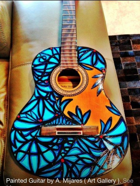 Разрисованная гитара