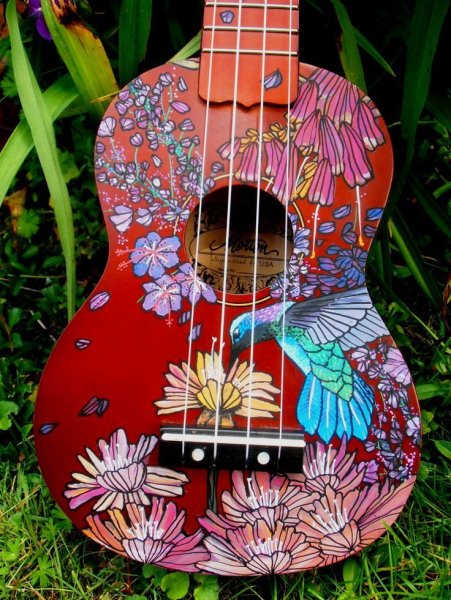 Расписанная гитара