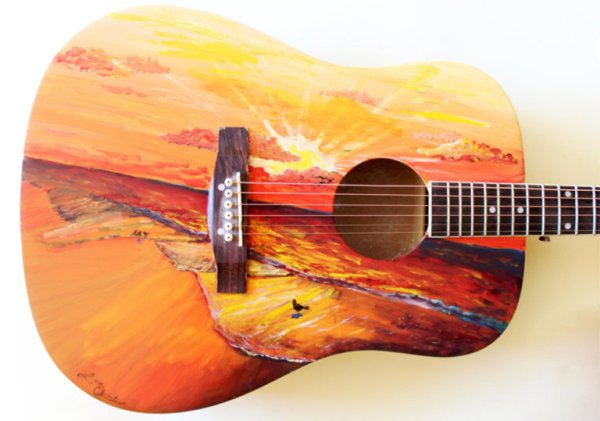 Акустическая гитара рисунок