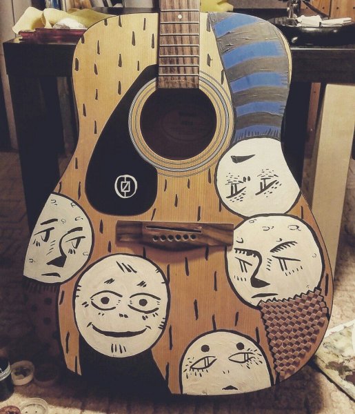Роспись гитар в стиле Японии
