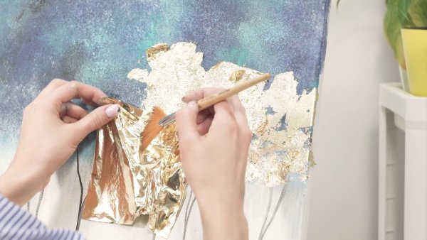 Картины с поталью мастер класс