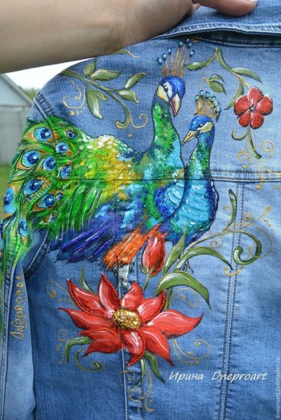 Роспись джинсовой куртки