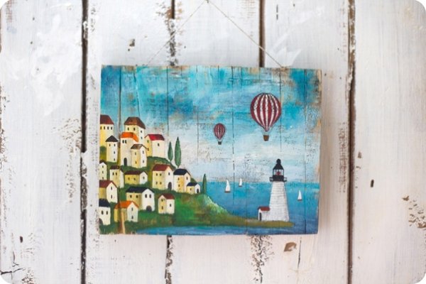 Рисование акрилом на доске