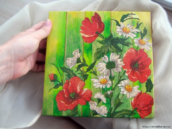 Роспись на фанере акрилом
