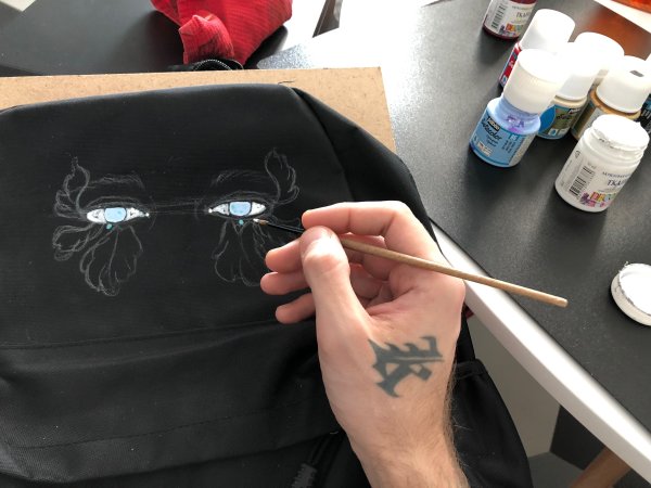 Рисунки на портфель акрилом