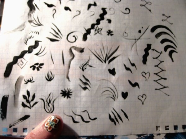 Рисование лаком на бумаге