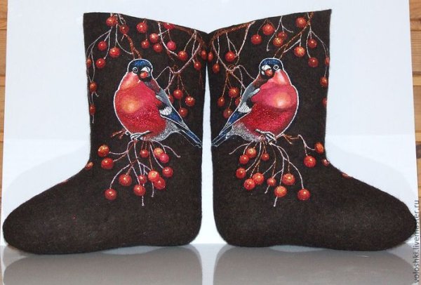 Валенки расписные женские