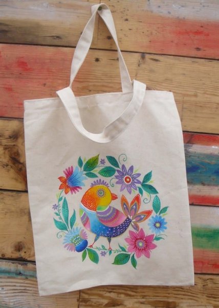 Роспись эко сумок акриловыми красками