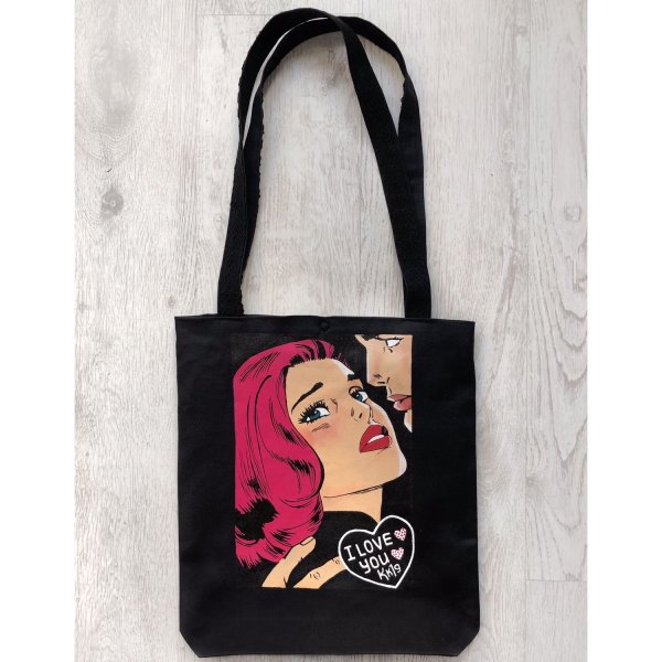 Шоппер с ручной росписью