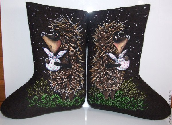 Валенки разрисованные