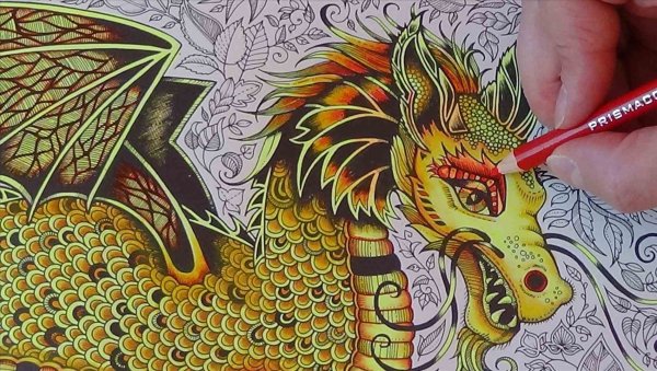 Роспись на джинсах дракон