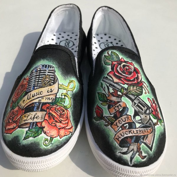 Роспись ботинок