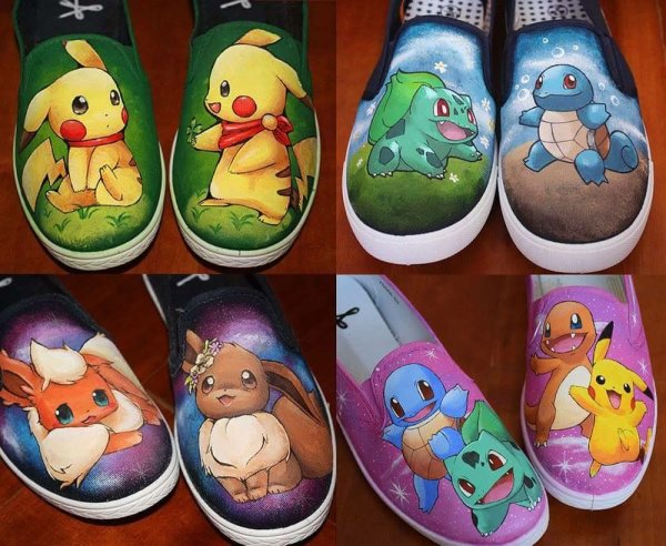 Роспись кроссовок мультяшные