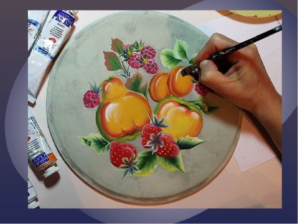 Роспись по дереву акриловыми красками