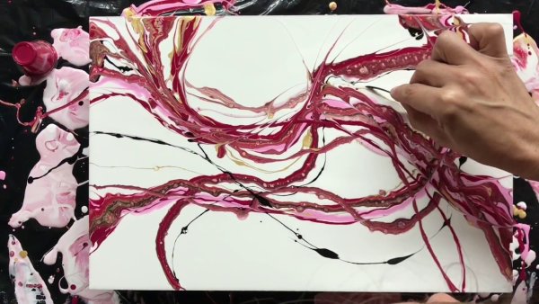 Акриловая живопись нитью