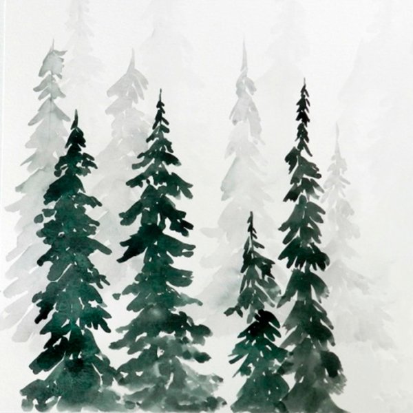 Ель красками