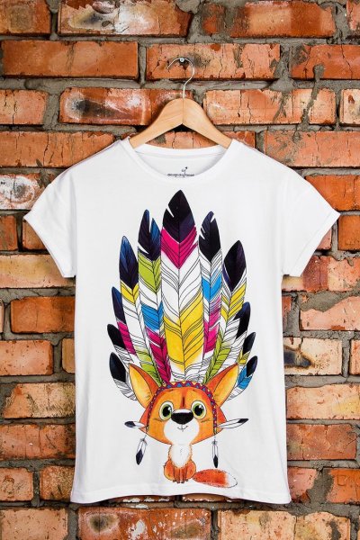 Толстовка женская Фоксик-индеец