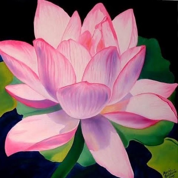 Лотос акрилом