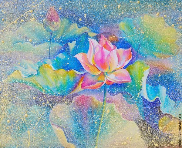 Лотос абстрактный живопись