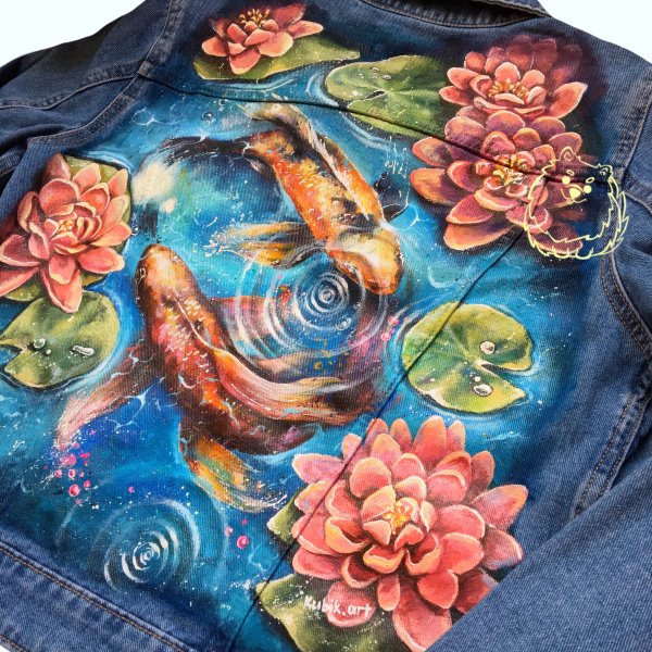 Батик на джинсах