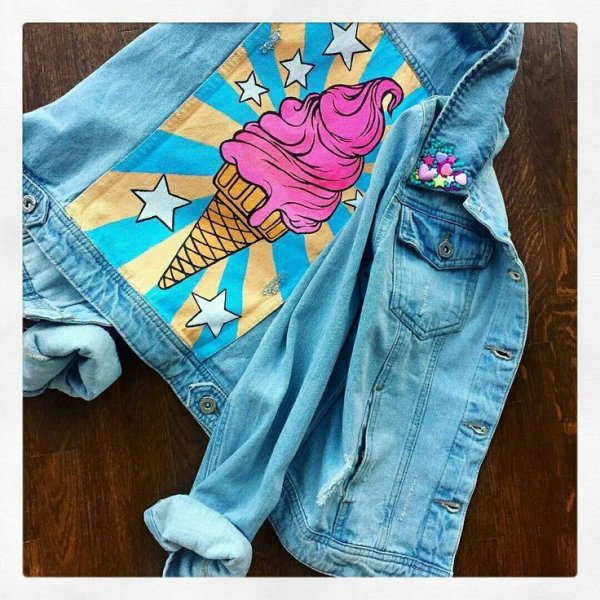 Роспись одежды джинсы