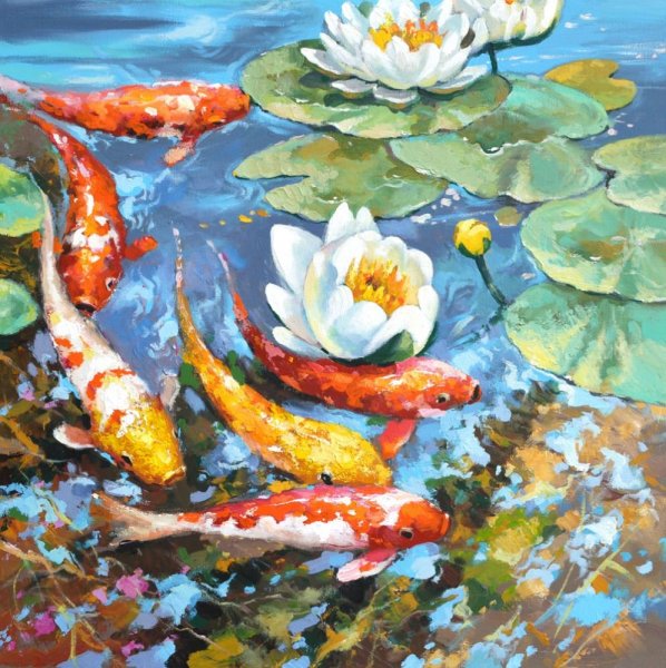 Дмитрий Спирос художник карпы кои