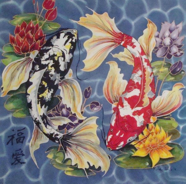 Японские карпы Инь Янь