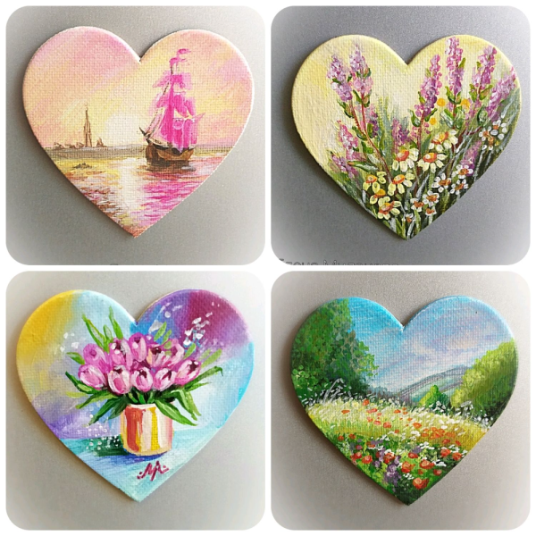 Магнитики на холсте