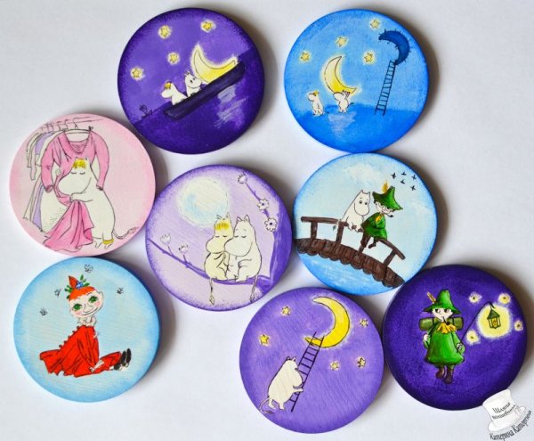 Роспись деревянных значков